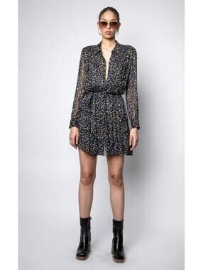 Zadig & Voltaire Rapidy Crinkle Print Etoi Dress